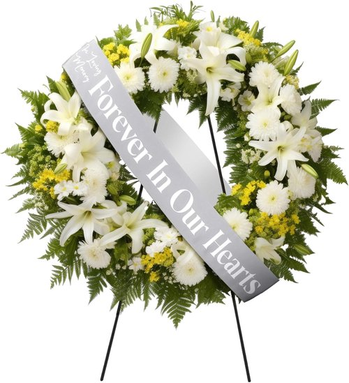 Fanfanwin Funeral Sash - Memorial Wreath Ribbon for Casket | Silver Gray, 58x4'' - Celebrate Life