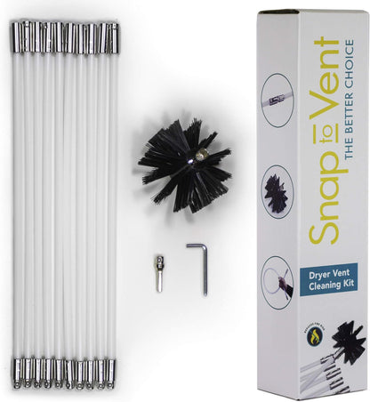 Ziggurat Products 14" Quick Snap Cleaning Kit - Drill Attachment for Dryer Hose & Vent Duct Cleaning