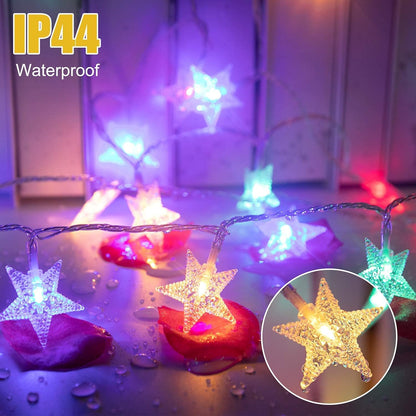 Minetom Star String Lights - 33 ft Color Changing Lights with Remote & Timer for Bedroom, Patio, Party