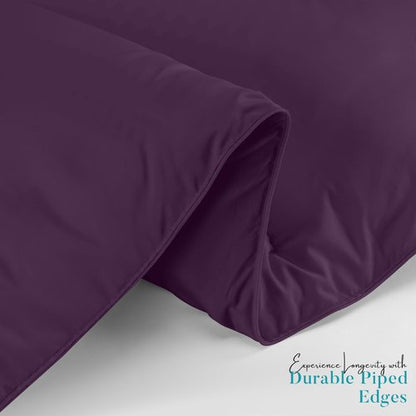 Utopia Bedding Comforter Duvet Insert, Quilted Comforter with Corner Tabs, Box Stitched Down Alternative Comforters King Size (Plum)