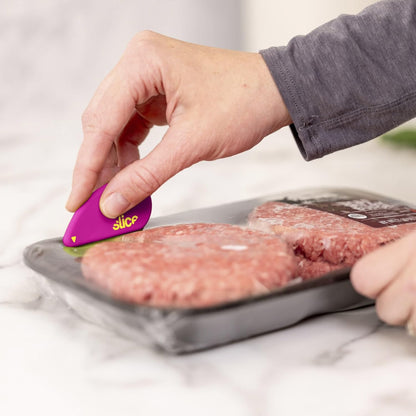 Slice Micro Safety Cutter - Safe Ceramic Box Cutter Lasts 11X Longer Than Metal | Keychain Opener | 2 Pack | Fuchsia