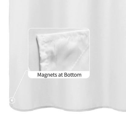 ALYVIA SPRING Stall Fabric Shower Curtain Liner Waterproof - 60" x 72", Soft & Lightweight Stall Size Shower Curtain with Magnets, Machine Washable - 60x72, White