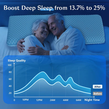 Skiennix Ultra Thin Cooling Gel Pillow - Perfect for Stomach & Back Sleepers | 2.75-Inch Memory Foam for Neck Pain Relief