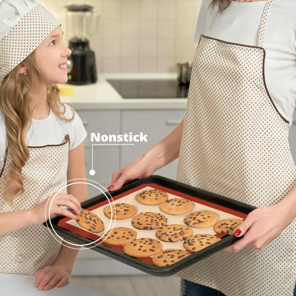 Silicone Baking Mats - 3 Pack Non-Stick Oven Sheets | Easy Clean & Reusable for Cookies, Macaroons, Bread