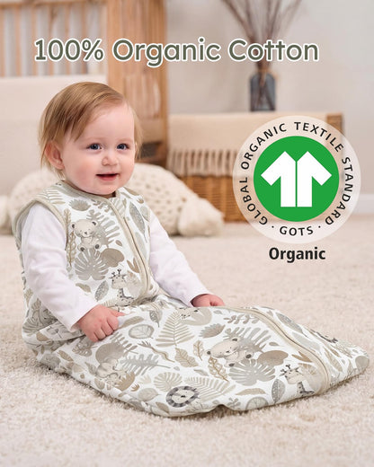 Yoofoss Baby Sleep Sack | 1.5 Tog Organic Cotton Wearable Blanket for Infants 0-6 Months - Warm & Comfy