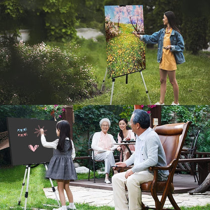 RRFTOK Art Easel Stand - Adjustable 17 to 66 Inch Aluminum Tripod for Painting | Portable Canvas Display with Carry Bag for Beginners and Students