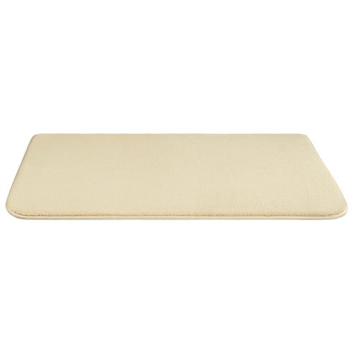 American Soft Linen 21x32 Fluffy Foamed Slip Reducer Bath Rug, Machine Washable Area Bath Mat Rugs for Bathroom, Beige