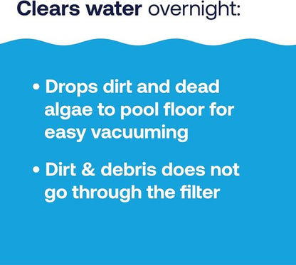 HTH 67080 Pool Care Flocculant - Quickly Clears Cloudy Water for Crystal Clear Pools