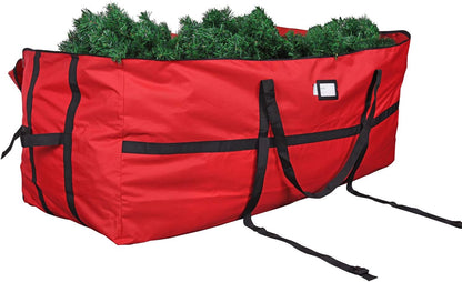 ProPik Christmas Tree Storage Bag - Heavy Duty Container for 9 Ft Disassembled Trees | 24" Height X 60" Long (Red)
