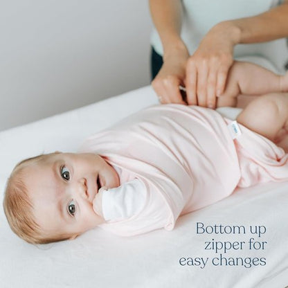 HALO Micro-Fleece Sleepsack - 3-Way Adjustable Swaddle Blanket for Newborns | Baby Blue, TOG 3.0, 0-3 Months