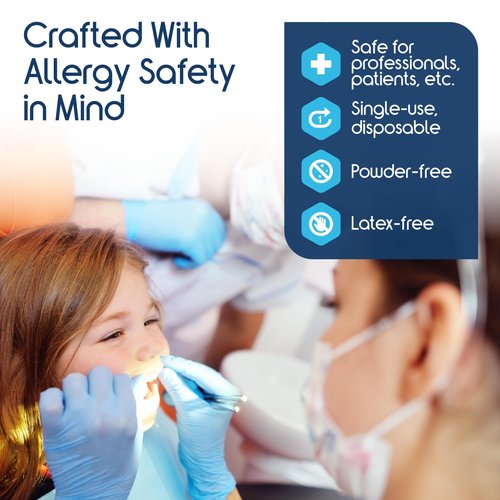 Inspire Nitrile-Vinyl Blend Exam Gloves - Disposable, Latex Free, Medical Gloves Multipurpose for Cooking, Cleaning & Food Prep