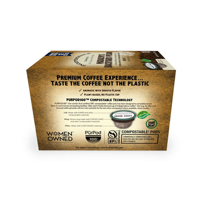 Independence Coffee Co. Madalyn's Backyard Pecan Flavored Mellow Body, Light Roast, Single Serve Coffee K Cup Indie Shot Soft Pods, Compostable Plant-Based Coffee Pods, Keurig Brewer Compatible, 12 Count