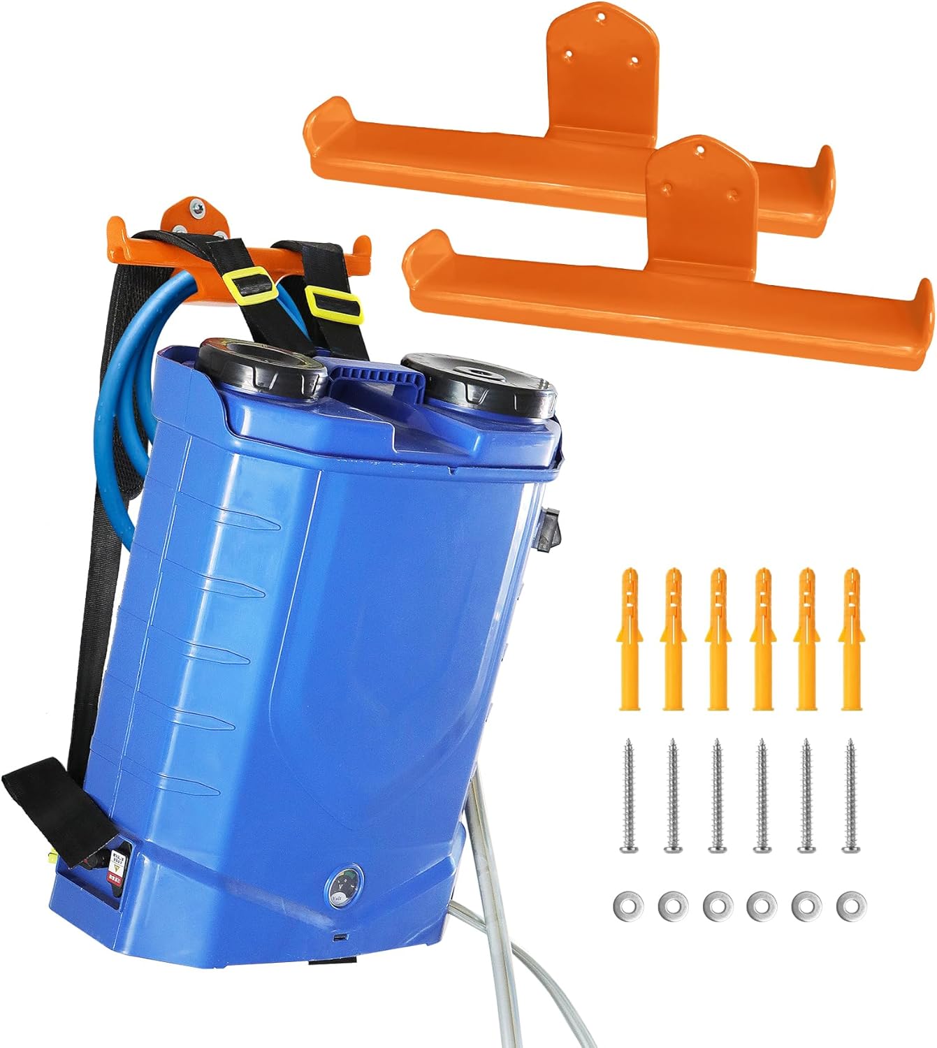 Backpack Leaf Blower Hanger - Heavy-Duty Wall Mount for Sprayers & Chainsaws | 2-Pack Storage Solution