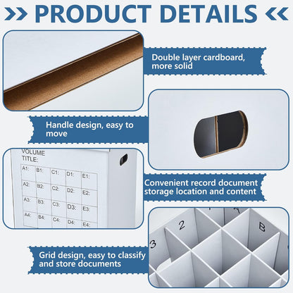 PerKoop Blueprint Holder - 2 Pack Storage Organizer for Posters & Charts | 40 Slots, 25 x 17.7 x 14.2 Inch
