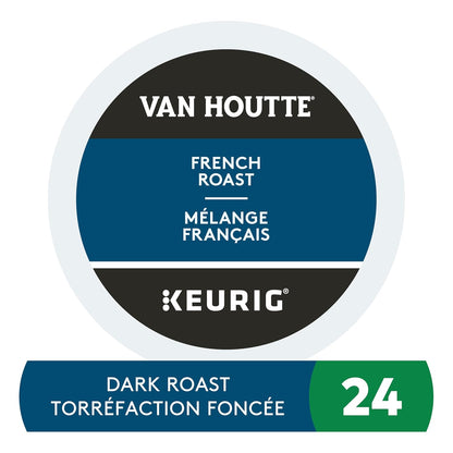 Van Houtte French Roast Coffee K-Cup Pods - Rich Flavor for Keurig Brewers | 24 Count