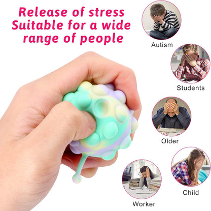 Animal Pop Balls Party Favors - 30 Pack 3D Fidget Toys for Kids | Birthday Goodie Bag Stuffers