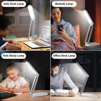 Giryuhd LED Desk Lamp - Rechargeable & Portable Light | 3 Brightness Levels for Home & Office (White)