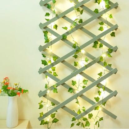 KASZOO Fairy Light Vines - 2 Pack 6.56 Ft Artificial Garland with 40 LEDs | Battery Operated Ivy Decor