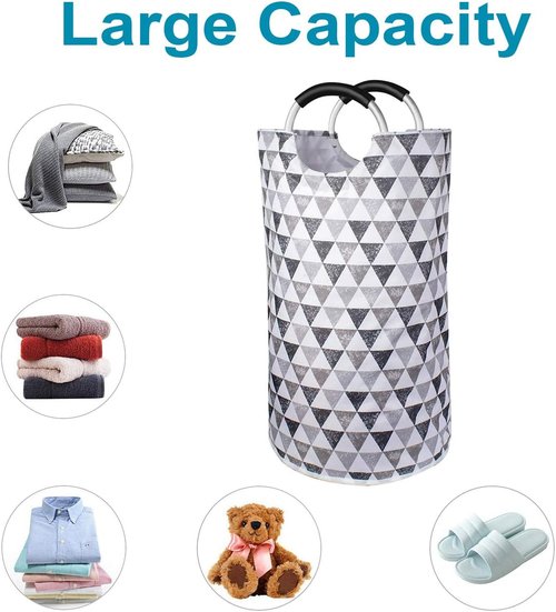 Dalykate Large Laundry Basket - 82L Collapsible Oxford Fabric Hamper | Waterproof & Portable for College Dorms