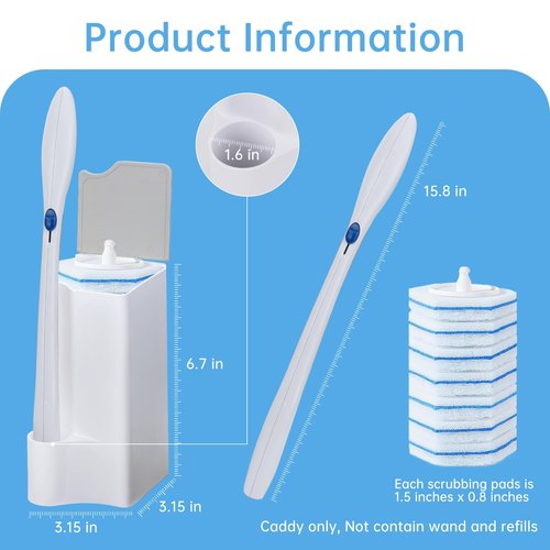 Holder for Clorox Toilet Wand, Compatible with Clorox Toilet Wand Holder only, White & Gray