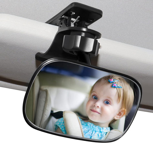 Mluchee Baby Car Mirror - Full Wide Angle Convex 360° Adjustable Rearview Infant Safety Mirror