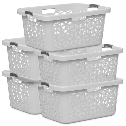 EconoHome Laundry Basket - Large 2 Bushel Laundry Basket with Handles - Stackable Plastic Hamper for Dirty Clothes - Storage Bin & Organizer for Bathroom, Bedroom - White, 70.5L Capacity – Heavy Duty
