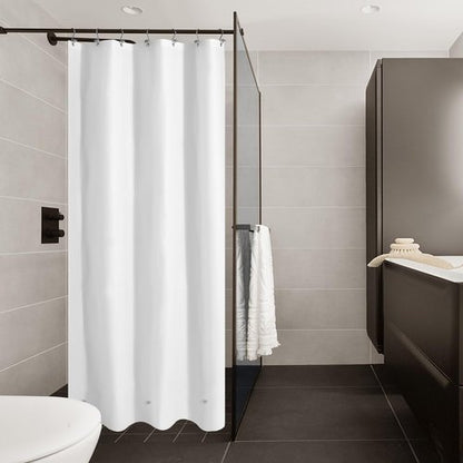 Mrs Awesome Stall Shower Curtain Liner 36x72, PEVA Plastic Shower Liner for Bathroom Lightweight & Waterproof, 36 x 72, White