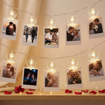 Skiennix 20 Photo String Lights - 9.85Ft Clear Clips for Indoor/Outdoor Decor | Perfect for Weddings & Parties