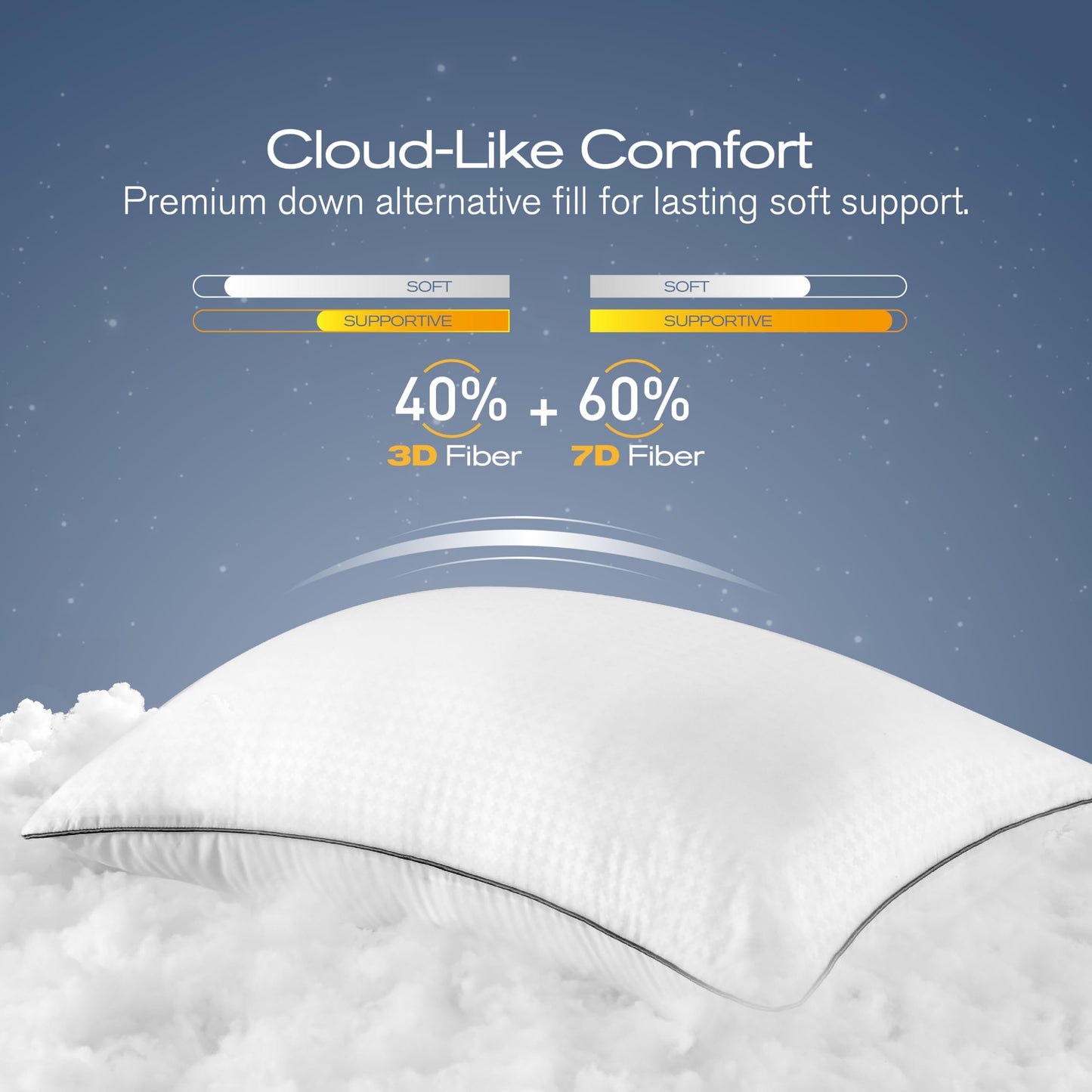 MUFEW Queen Pillows Set of 4, Ultra Thick Down Alternative Bed Pillows,Cooling Hotel Quality Queen Pillows for Back, Stomach or Side Sleepers,Machine Washable (White,4 Pack)