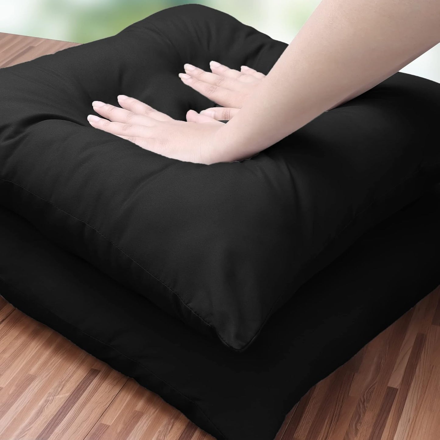 Utopia Bedding Pillow Inserts - Set of 2 Black Decorative Throw Pillows | Soft & Supportive 18x18 Cushions