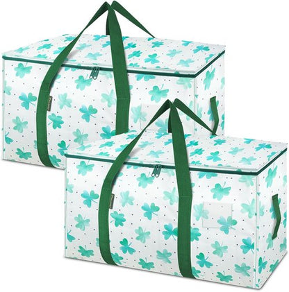 BALEINE Oversized Moving Bags - Heavy-Duty Storage Totes with Reinforced Handles | Clover, 2-Pack