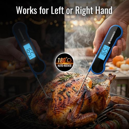 Instant Read Meat Thermometer - Skiennix Digital Cooking Thermometer with ±0.5℉ Precision | Blue