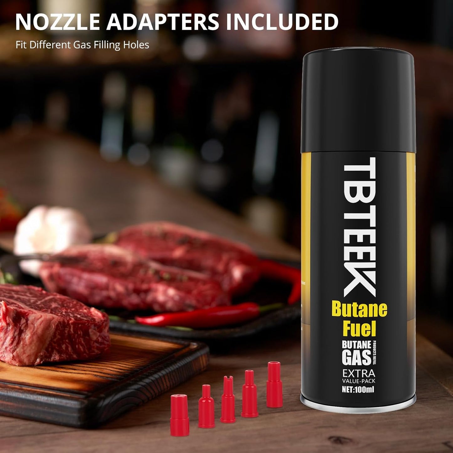 TBTeek Butane Refill - Ultra-Refined Lighter Fluid for Torch Lighters | 100ml Canister (4 Pack)