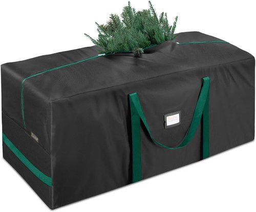 BALEINE Christmas Tree Storage Bag - Heavy Duty 900D Oxford Fabric, Extra Large with Dual Zippers (Black)
