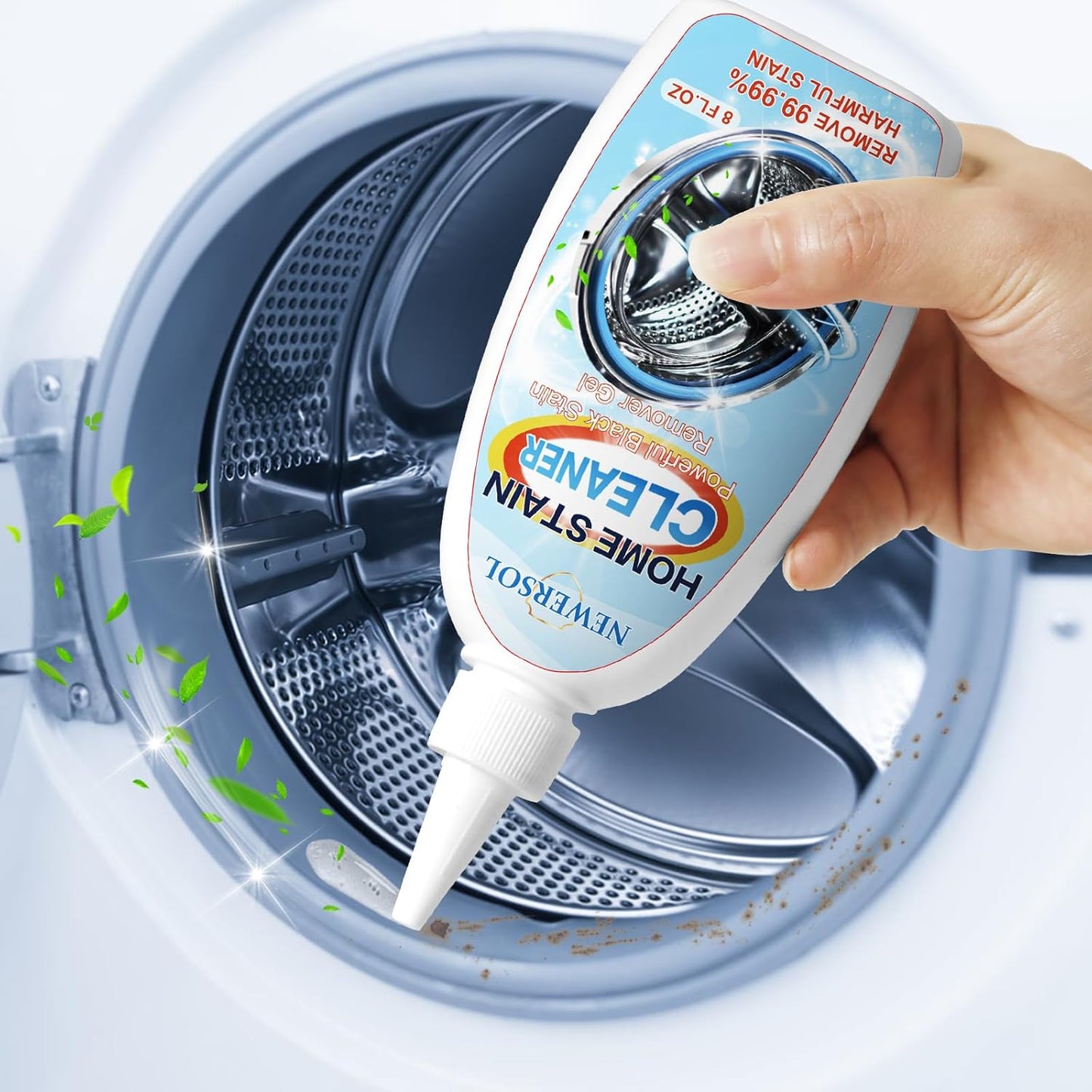 Skiennix Black Stain Remover Gel - Powerful Washing Machine & Grout Cleaner | 8 Fl Oz