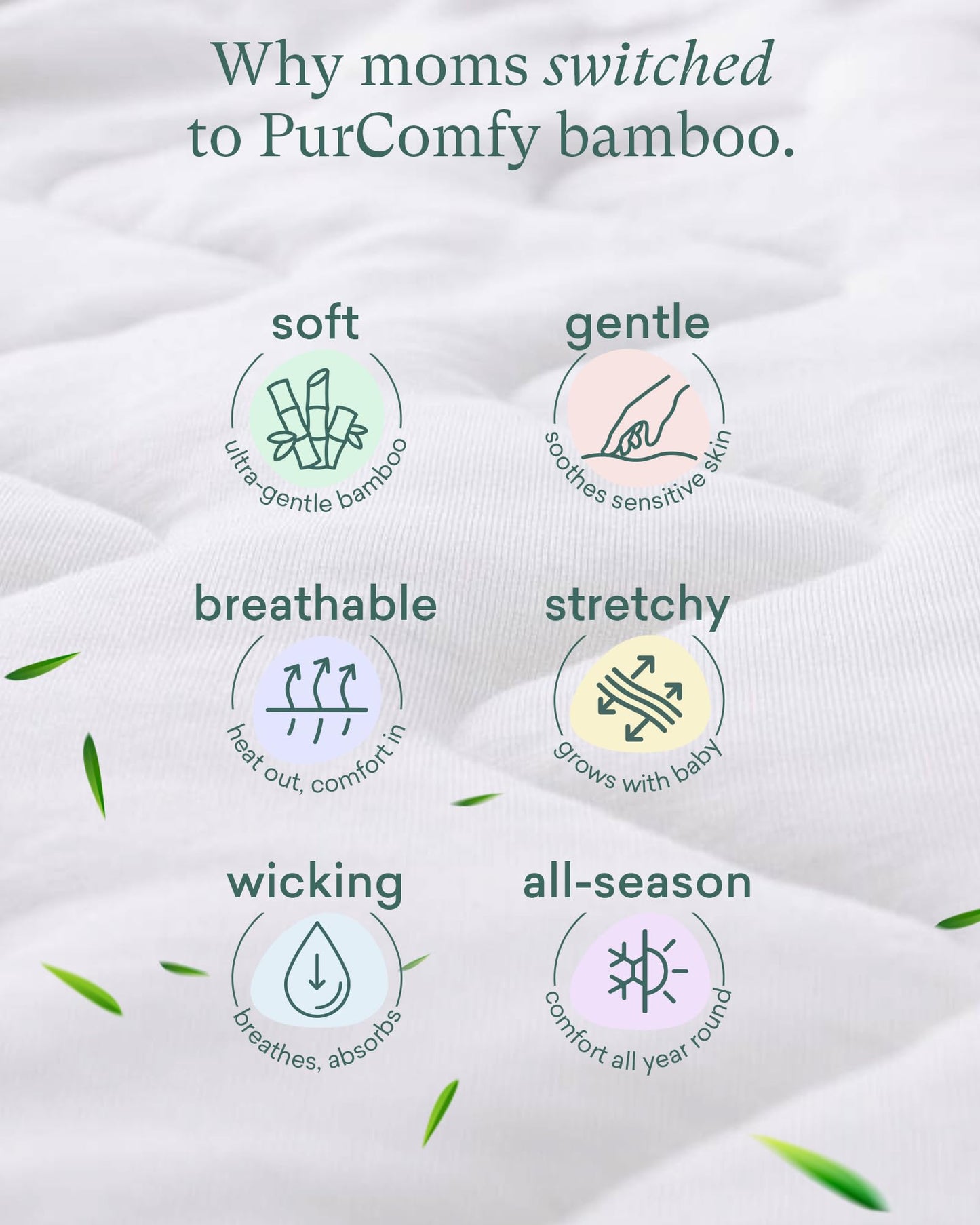 PurComfy Supersoft Sleep Sack 1.0 TOG, Premium Bamboo Viscose Baby Sleeping Bag, 2-Way Safe Zipper Sleep Sacks 6-15 Months (Sage)