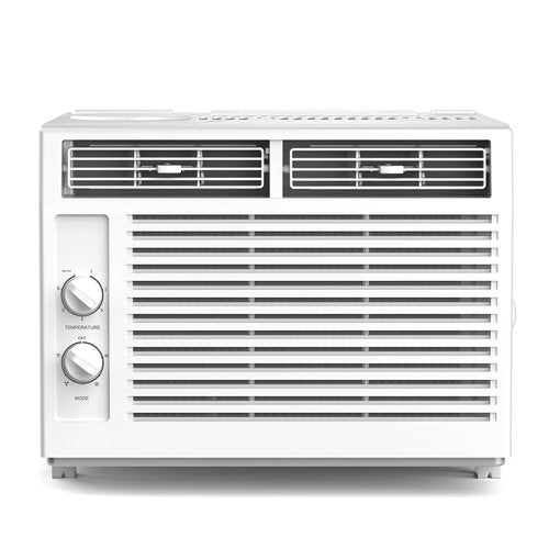 ZAFRO 5000BTU Window Air Conditioners Cool Up to 150 Sq Ft,Quiet Operation Window AC Unit with 2 Cool&Fan Functions,Easy to Use Mechanical Control,Washable Filter,Easy Install Kit,for Small Room,White