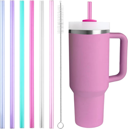Stanley Replacement Straws - Extra Long 12-Inch Reusable Straws for 40 oz & 30 oz Tumblers | Multicolor 6-Pack