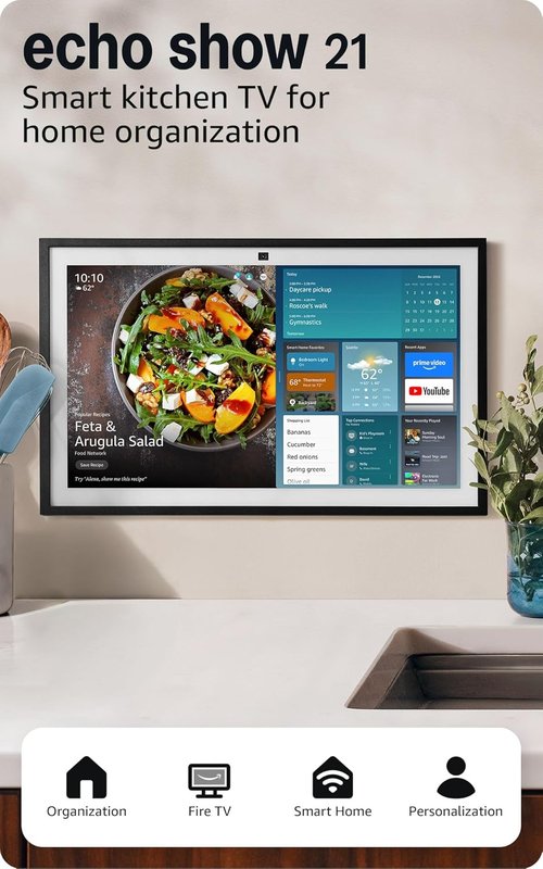 Echo Show 15 by Amazon - Full HD 15.6" Smart Kitchen Hub with Built-in Fire TV & Alexa Integration