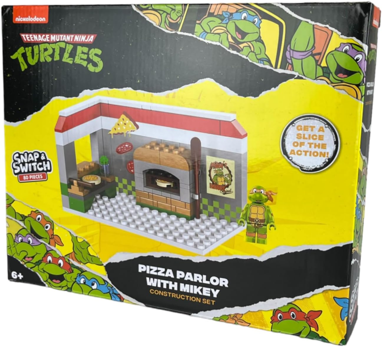 Teenage Mutant Ninja Turtles | Snap & Switch Pizza Parlor Playset - Buildable Toy for Creative Fun - Ages 6+