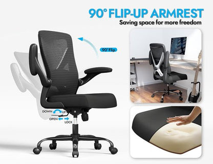 Ergalithic Ergonomic Office Chair - Comfy Mesh High-Back Gaming Chair with Adjustable Lumbar Support | Perfect for Long Hours