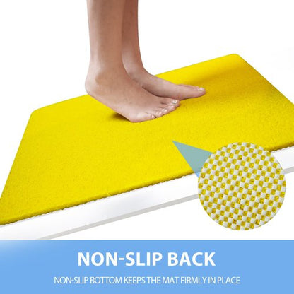 Hargiis Non-Slip Bathtub Mat, Anti Slip Shower Mat, Fast Drying Bathtub Mats, Foot Scrubber Mat, Anti Slip Mat for Tub, Floor, Bathroom, Kitchen, Home, Hotel (Yellow 40"×16")
