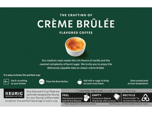 Starbucks Crème Brulée Flavored Blonde Roast Single Cup Coffee for Keurig Brewers, 10 Count - Pack of 2