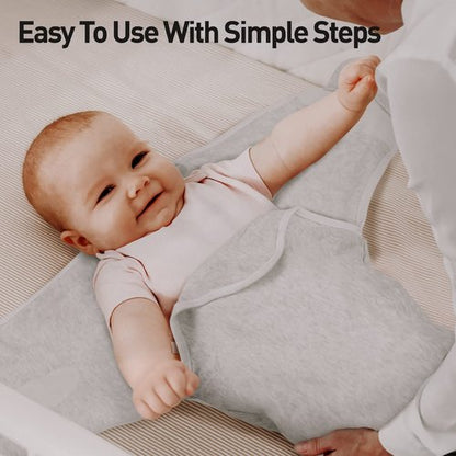 Organic Baby Swaddle Sleep Sacks, 2-Pack Swaddles for Newborns Baby Essentials, Infant 0-3 Months, 100% Cotton Soft & Snug Adjustable Wrap Nursery Swaddling Blankets Improves Sleep