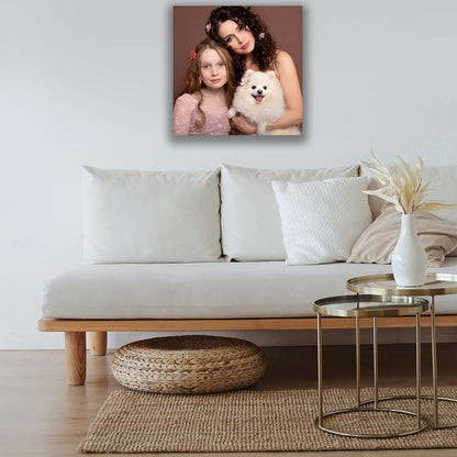 Skiennix Custom Canvas Prints - Personalized Framed Wall Art for Pet & Family Gifts | 8" W x 8" H