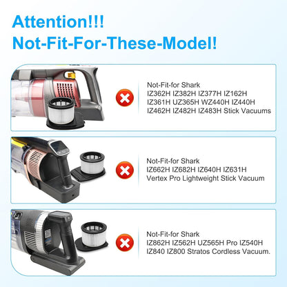 Shark IX141 Vacuum Filters - 2 Pack Replacement Filters & Foam/Felt Kit for IX140, IZ140, IX142, UZ145