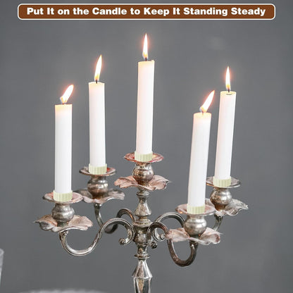 Skiennix 12Pcs Silicone Candle Grippers - Durable Holders for Taper Candles | Perfect for Weddings & Festivals