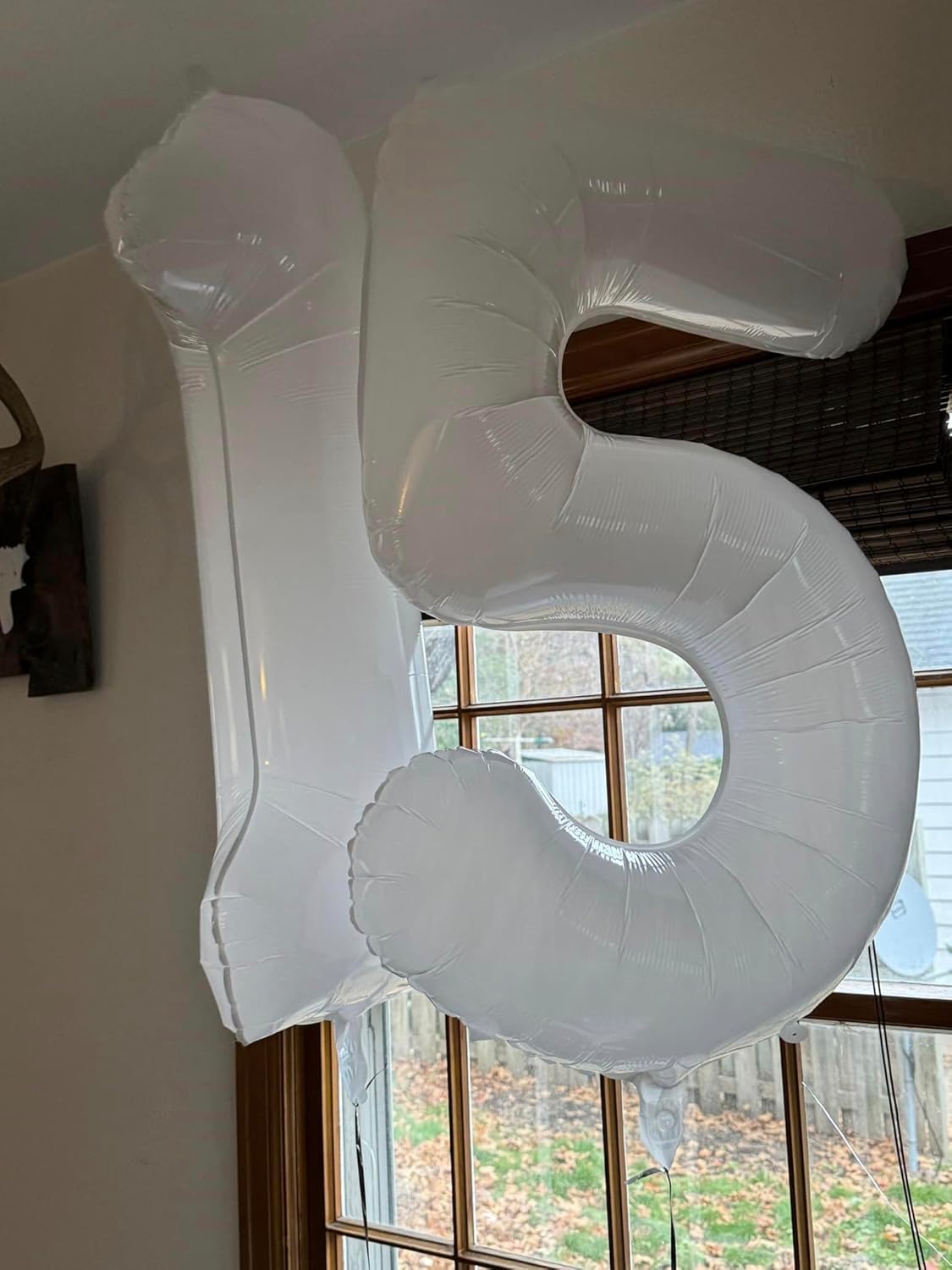 Number 15 Balloon by [Brand Name] - 40-Inch White Birthday Decoration for 15th Party Supplies