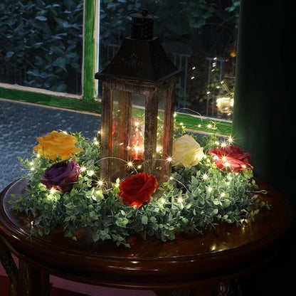 Dolicer Eucalyptus Garland - 12Ft Faux Greenery with LED Lights | Perfect for Wedding Decor & Backdrops