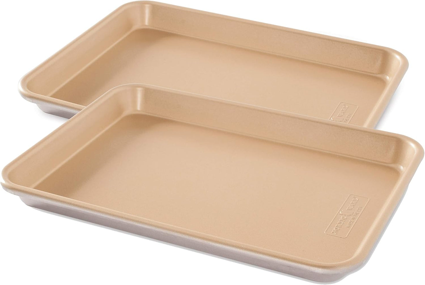 Nordic Ware Naturals Nonstick Quarter Sheet Pans - 2 Count Set for Easy Baking & Cooking